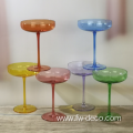 Wholesale Hand Blown Colored Cocktail Coupe Glasses
